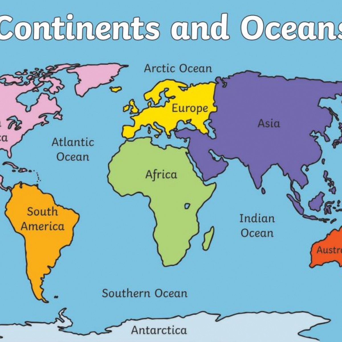 Dorchester Primary - What are the names of the continents and oceans of ...